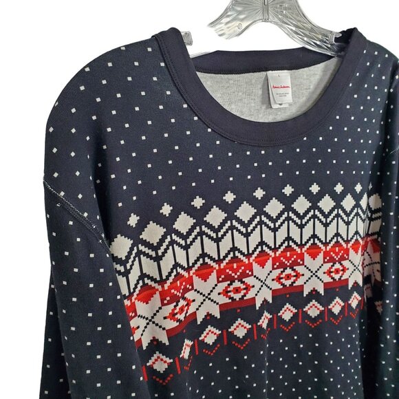 Hanna Andersson Adult Size L Top Knit Organic Cotton Nordic Fair Isle Stretchy - Picture 6 of 11